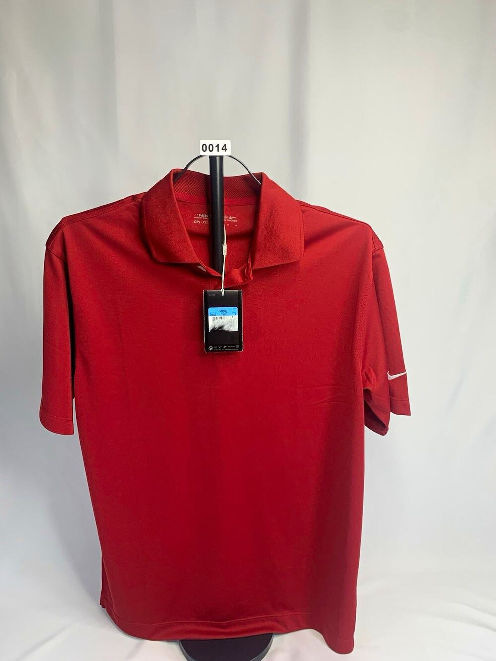 Nike Golf Dri-FIT Men's Red Polo Shirt M Short Sleeve Polyester Pique
